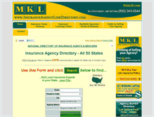 Tablet Screenshot of insuranceagencylinkdirectory.com